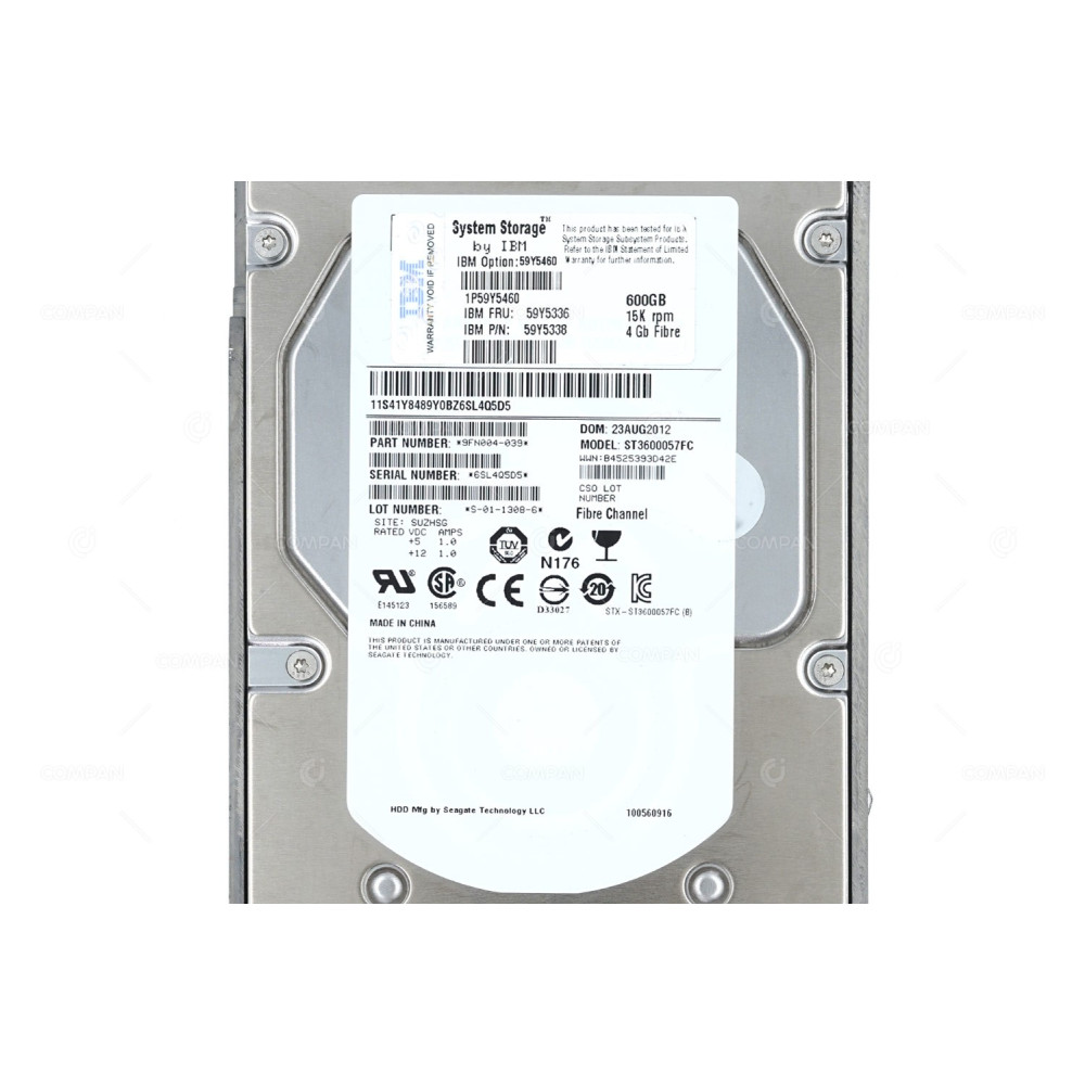 59Y5336 IBM HDD 600GB 15K FC 4G 3.5" LFF HOT-SWAP